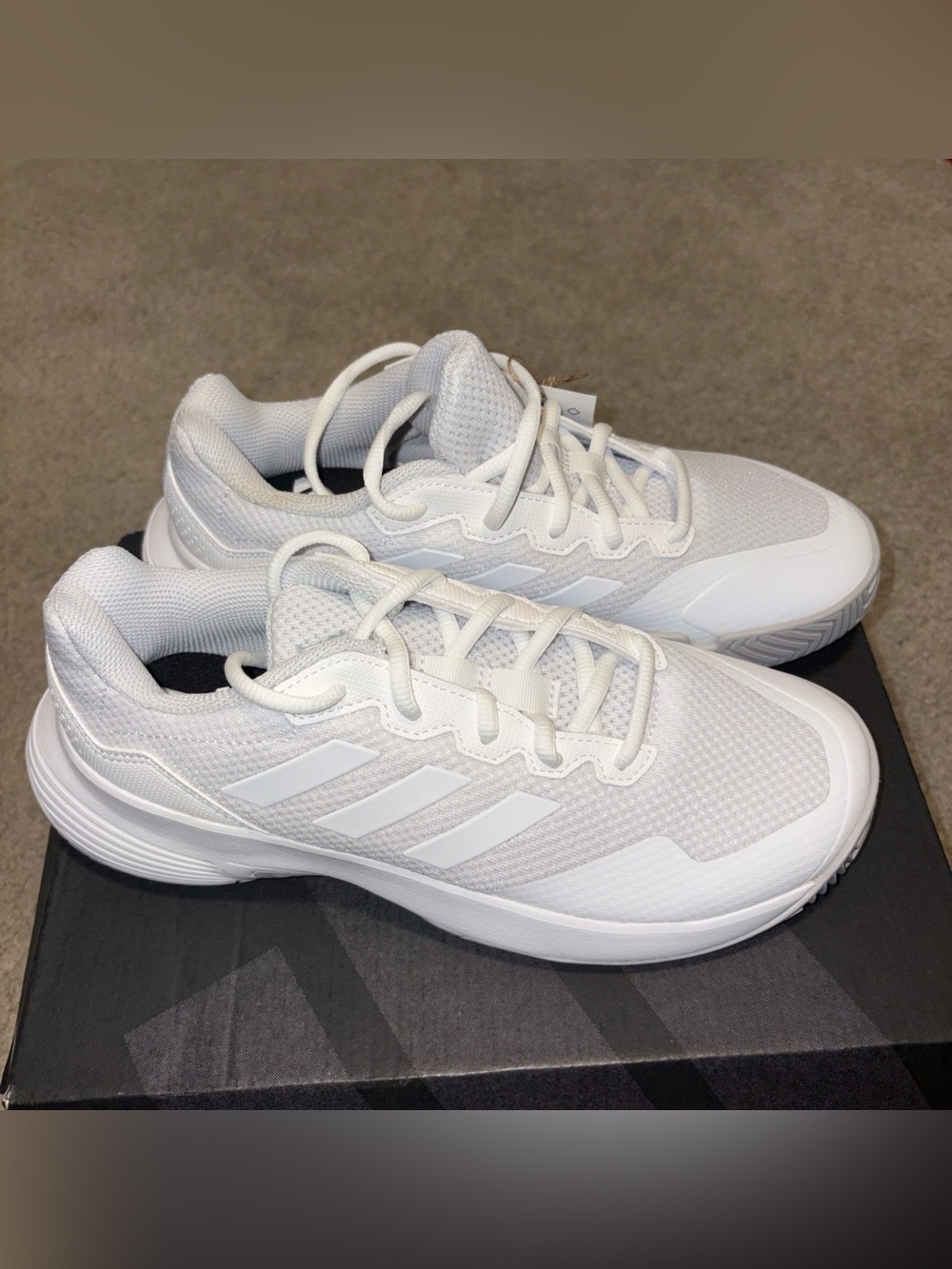 WOMEN'S ADIDAS GameCourt 2 Size 6.5 White GW4971 Tennis Sneakers